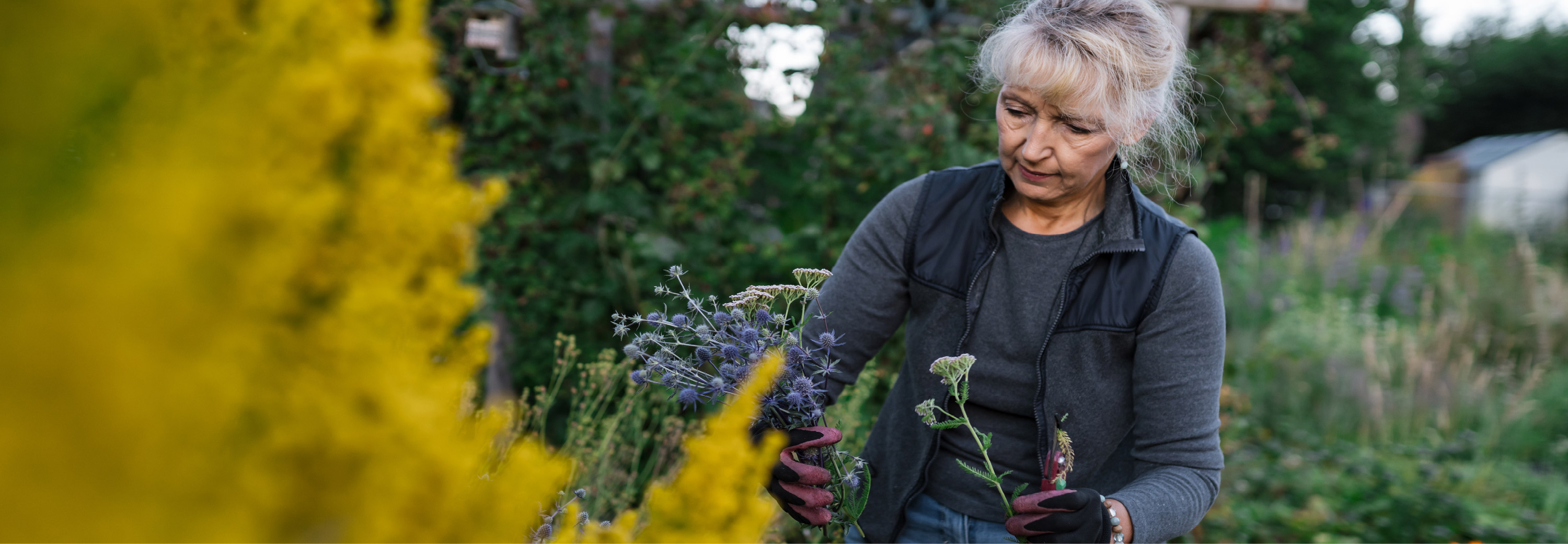 woman gardening