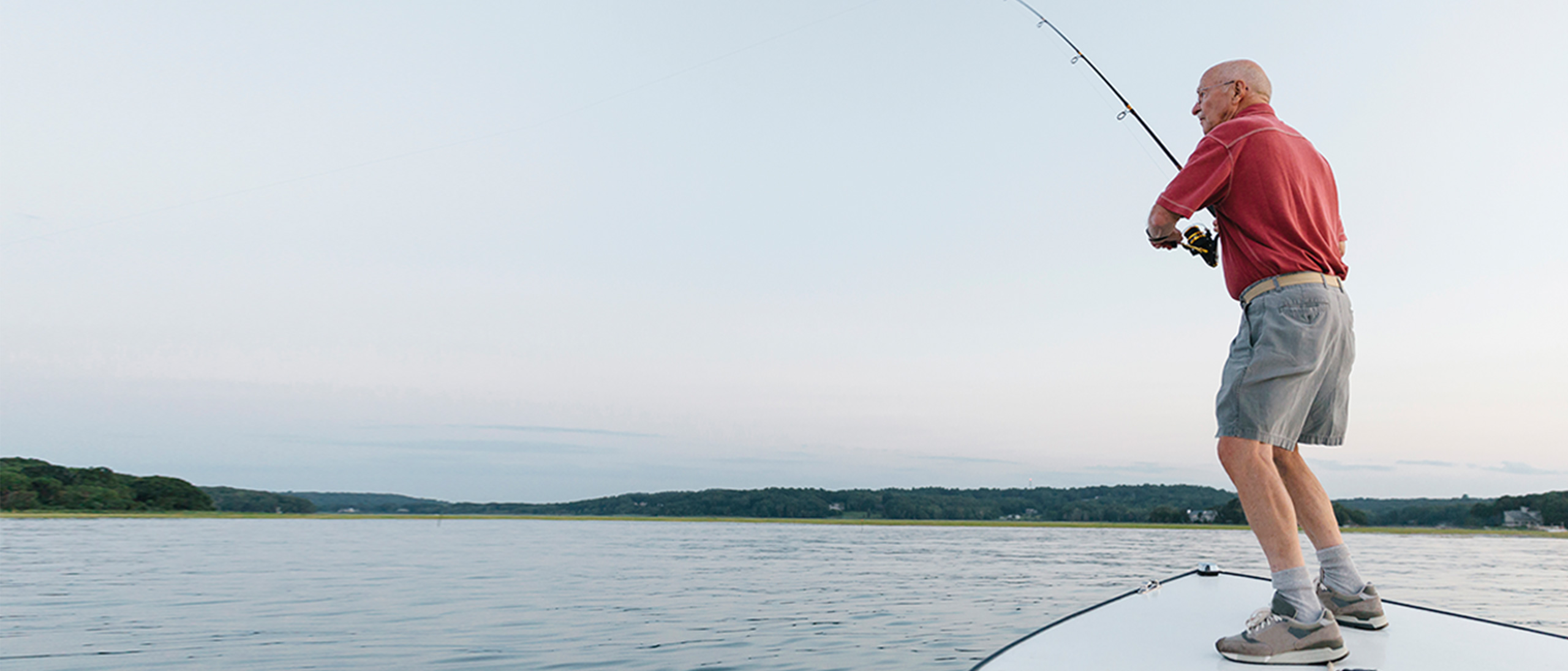 elderly man fishing