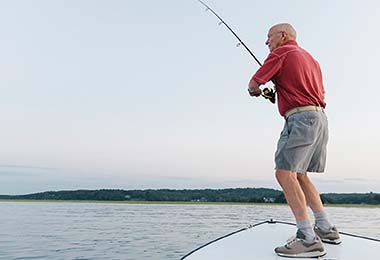 man fishing