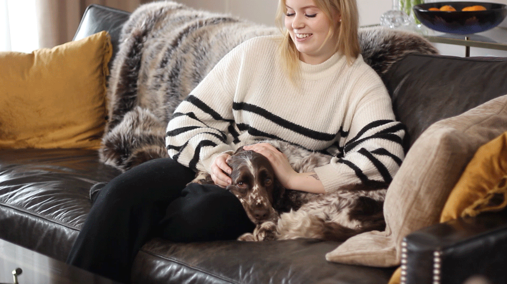 louise with dog