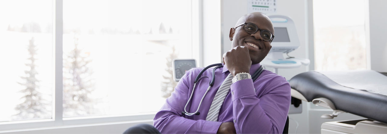 doctor smiling in hospital