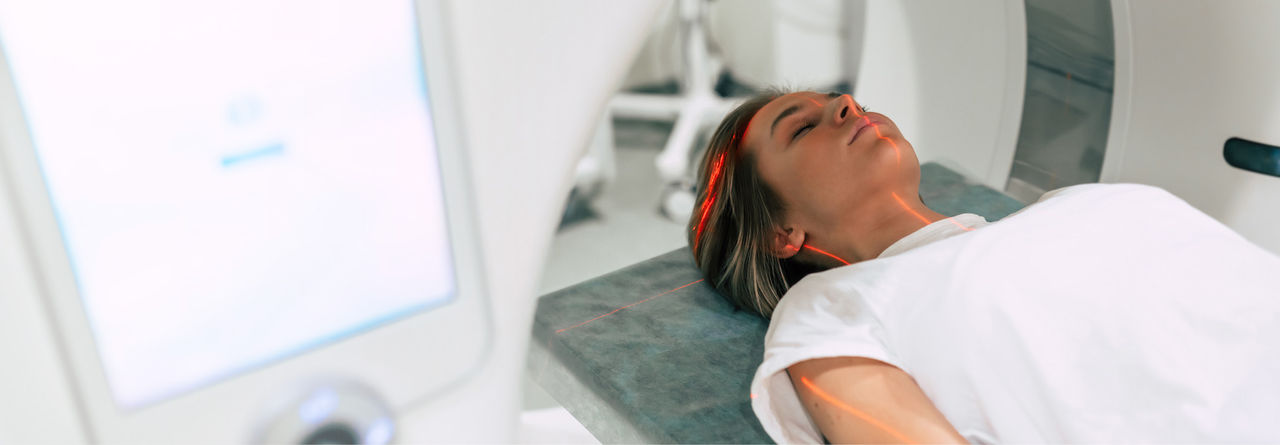 woman receiving MRI