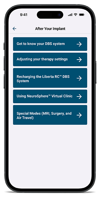 NeuroSphere myPath app on mobile phone