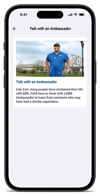 NeuroSphere myPath app on mobile phone